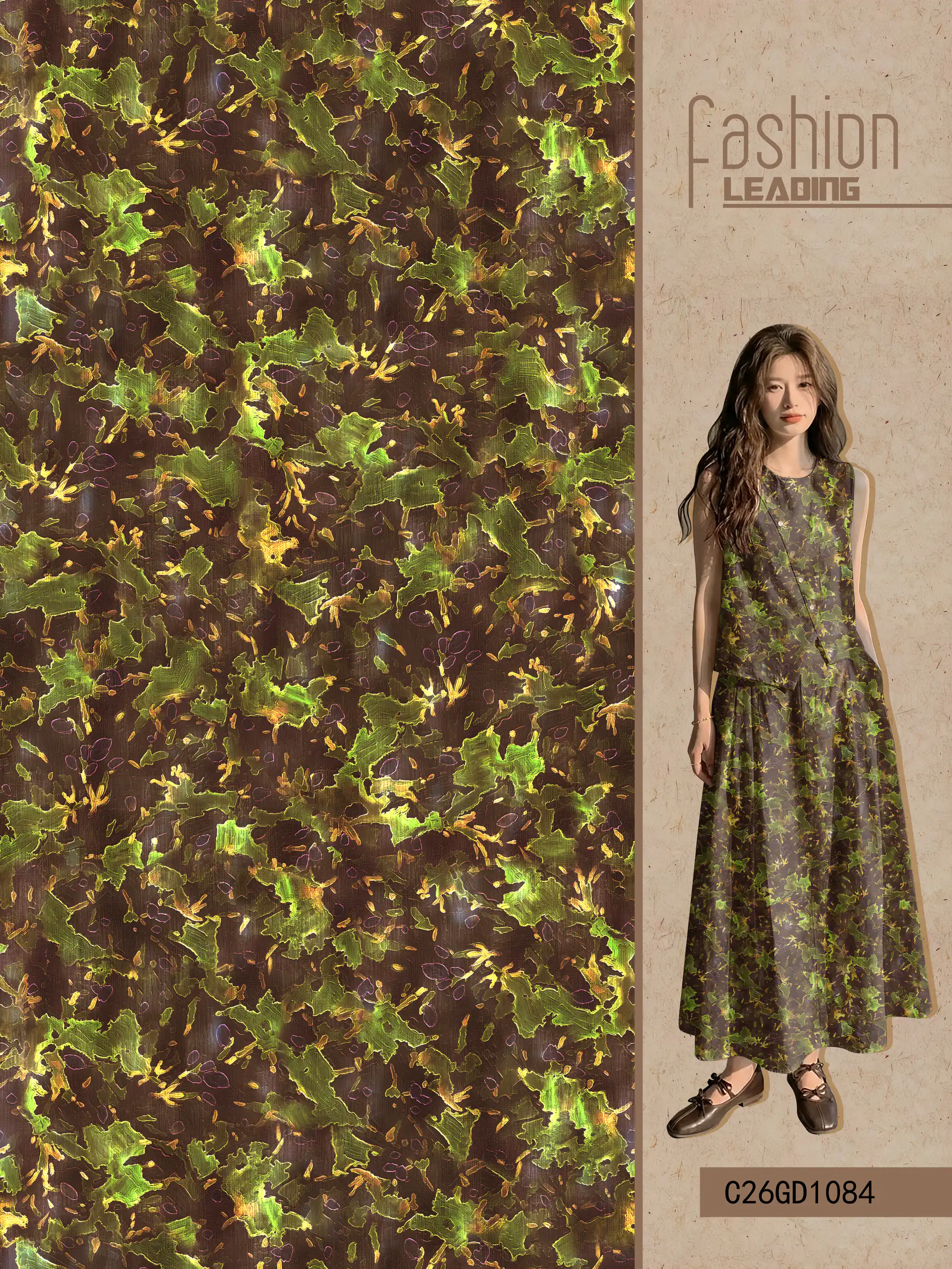 C26GD1084 exclusive digital print pattern