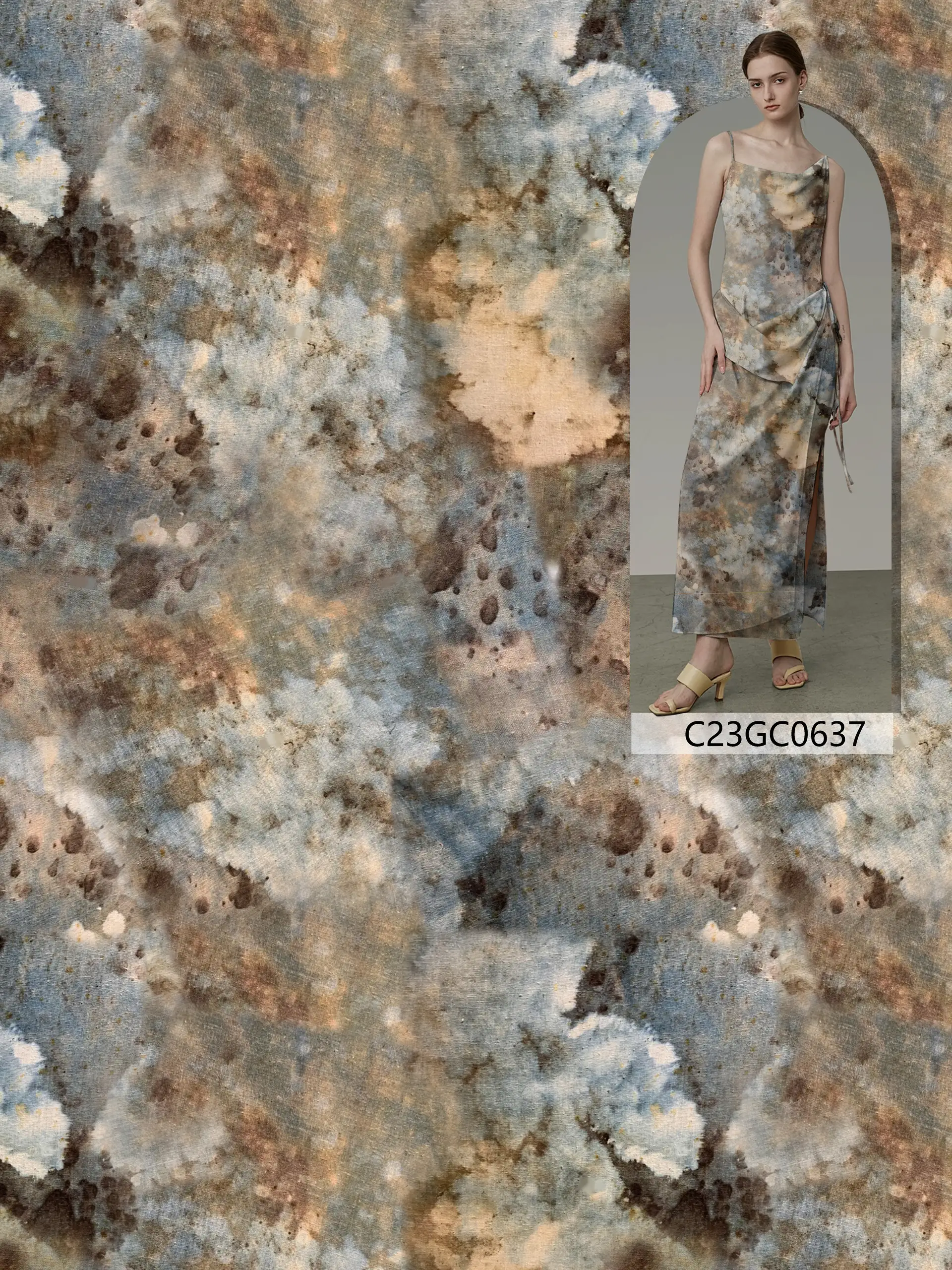 M-C23GC0637 exclusive digital print pattern