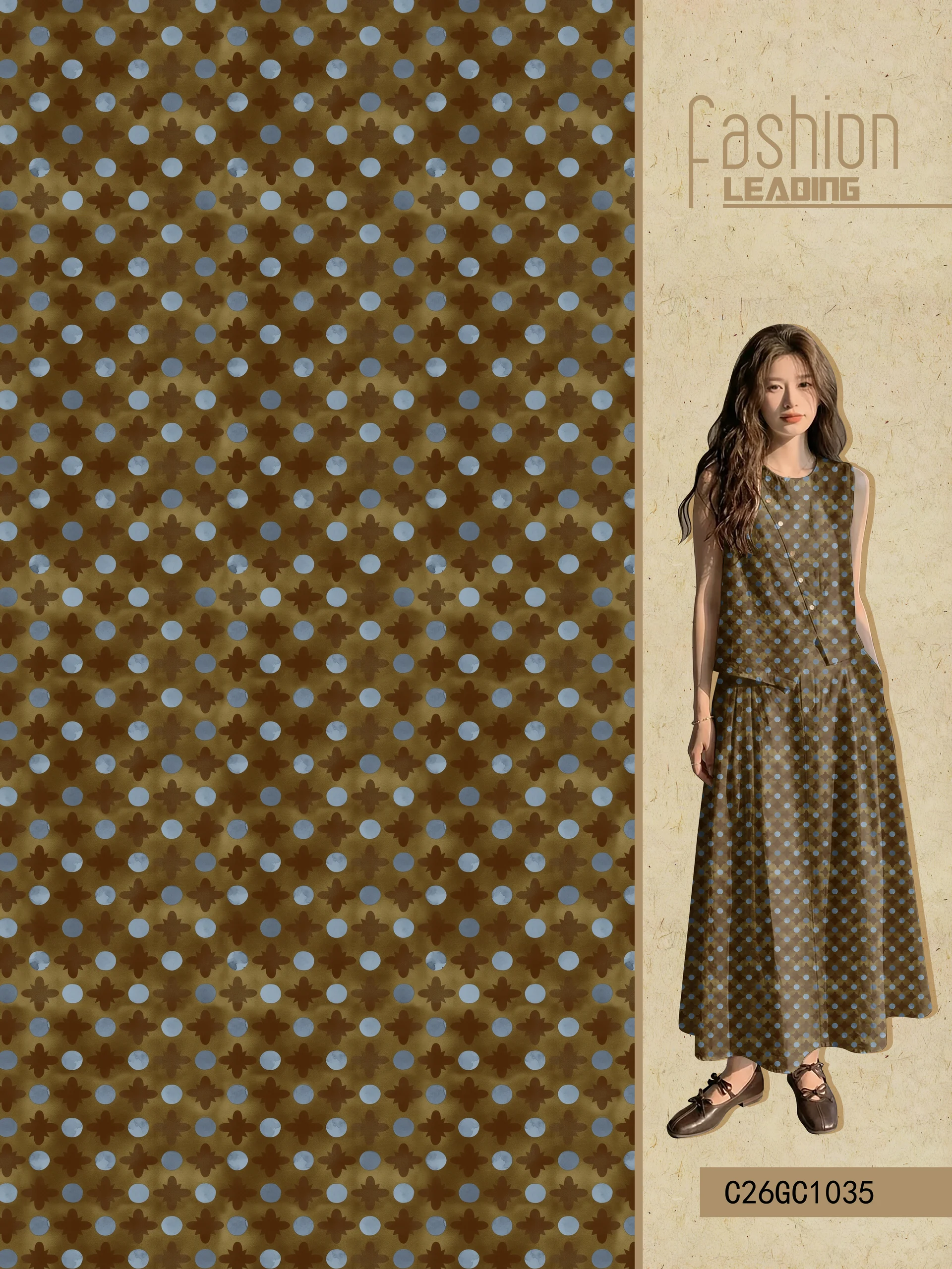 M-C26GC1035 exclusive digital print pattern