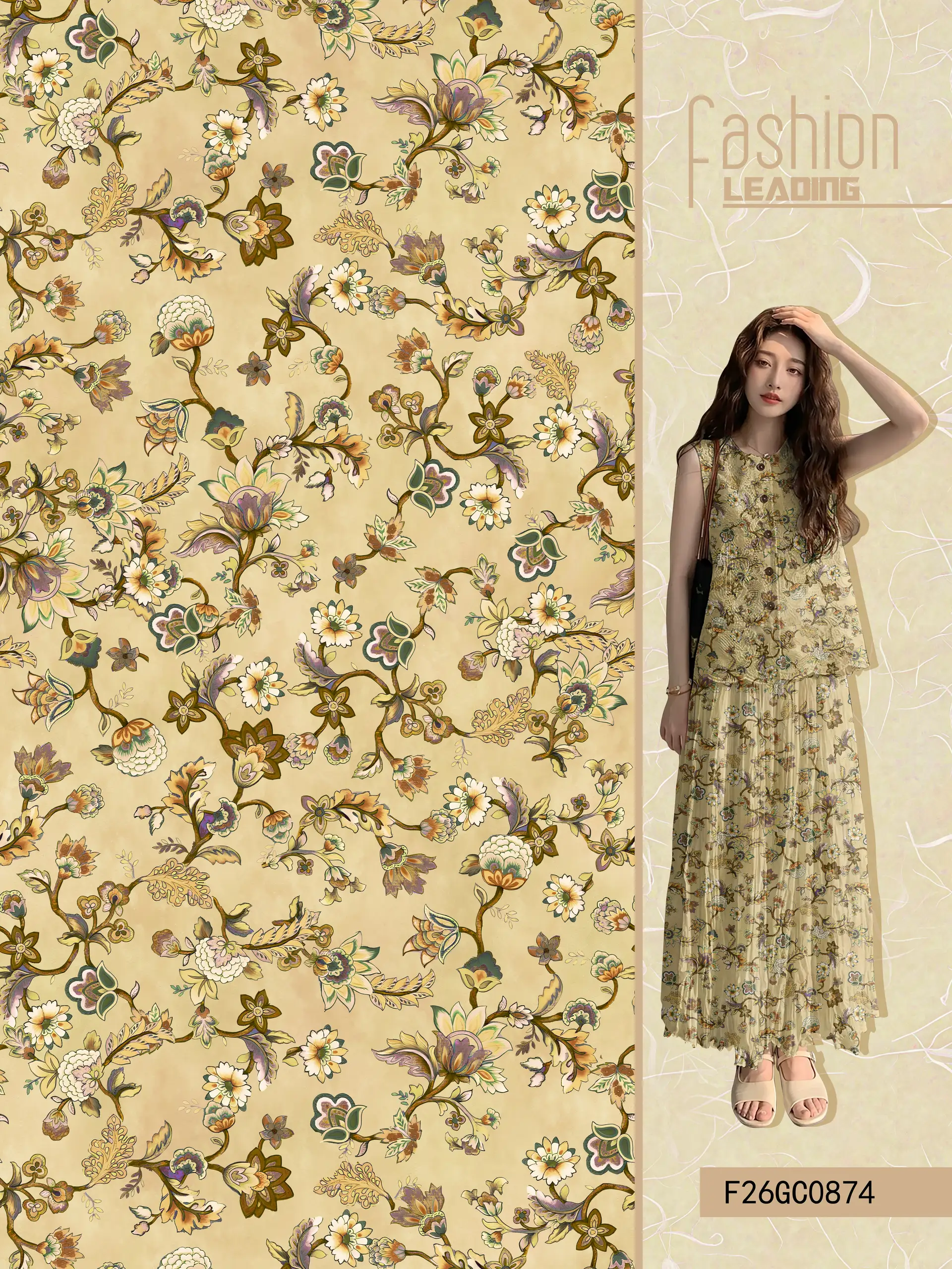 M-F26GC0874 exclusive digital print pattern
