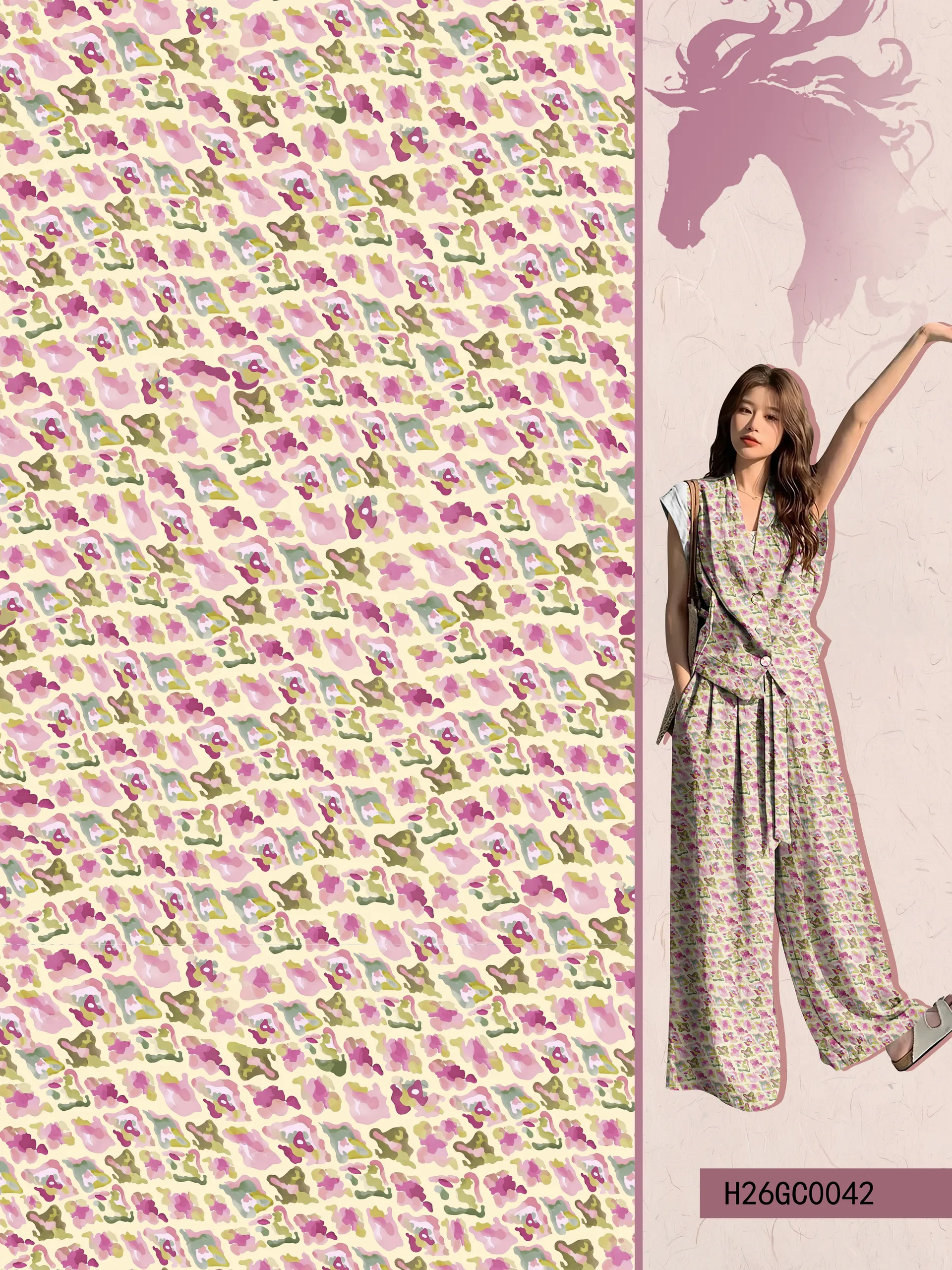 M-H26GC0042 exclusive digital print pattern