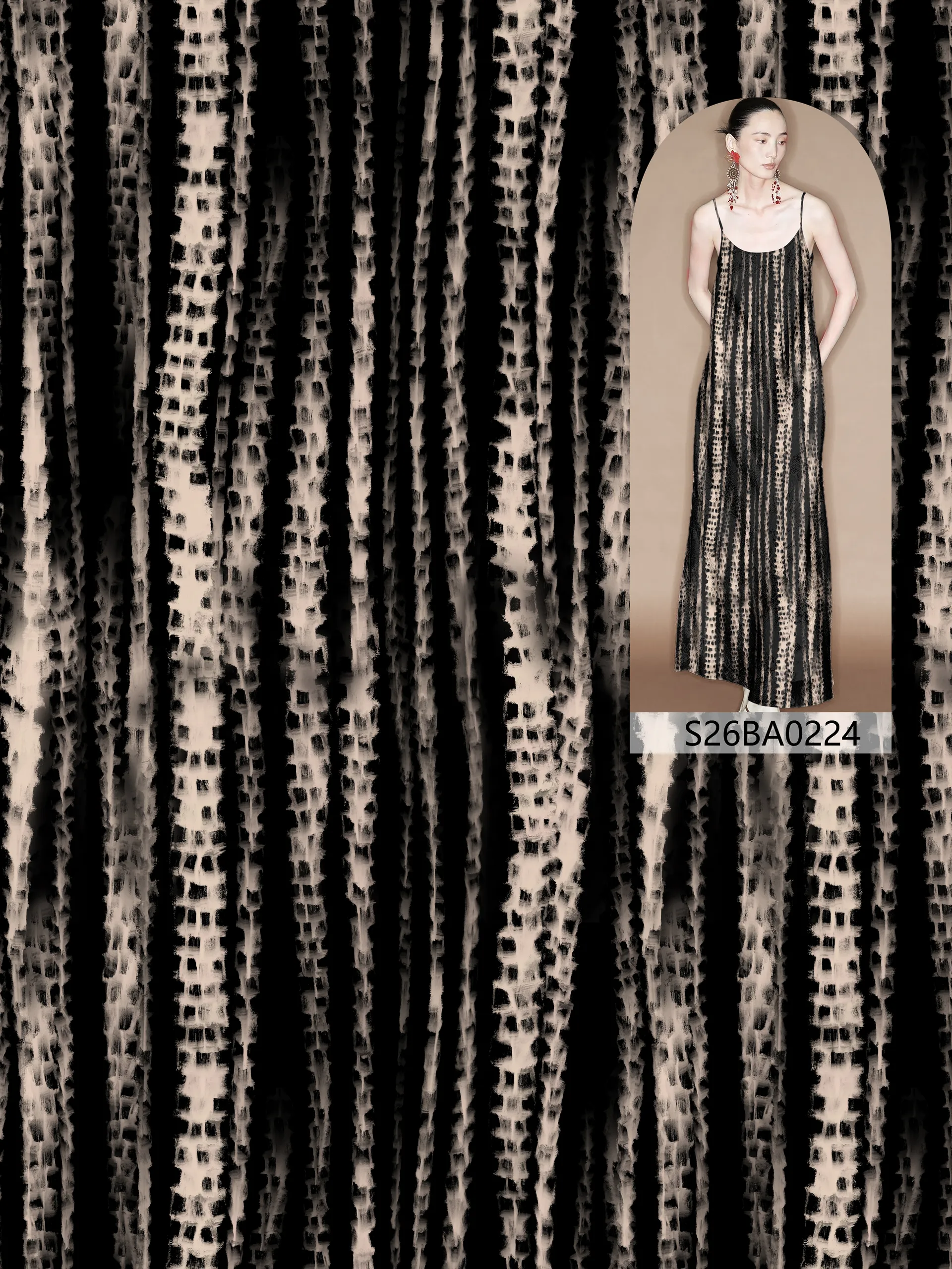 M-S26BA0224 exclusive digital print pattern