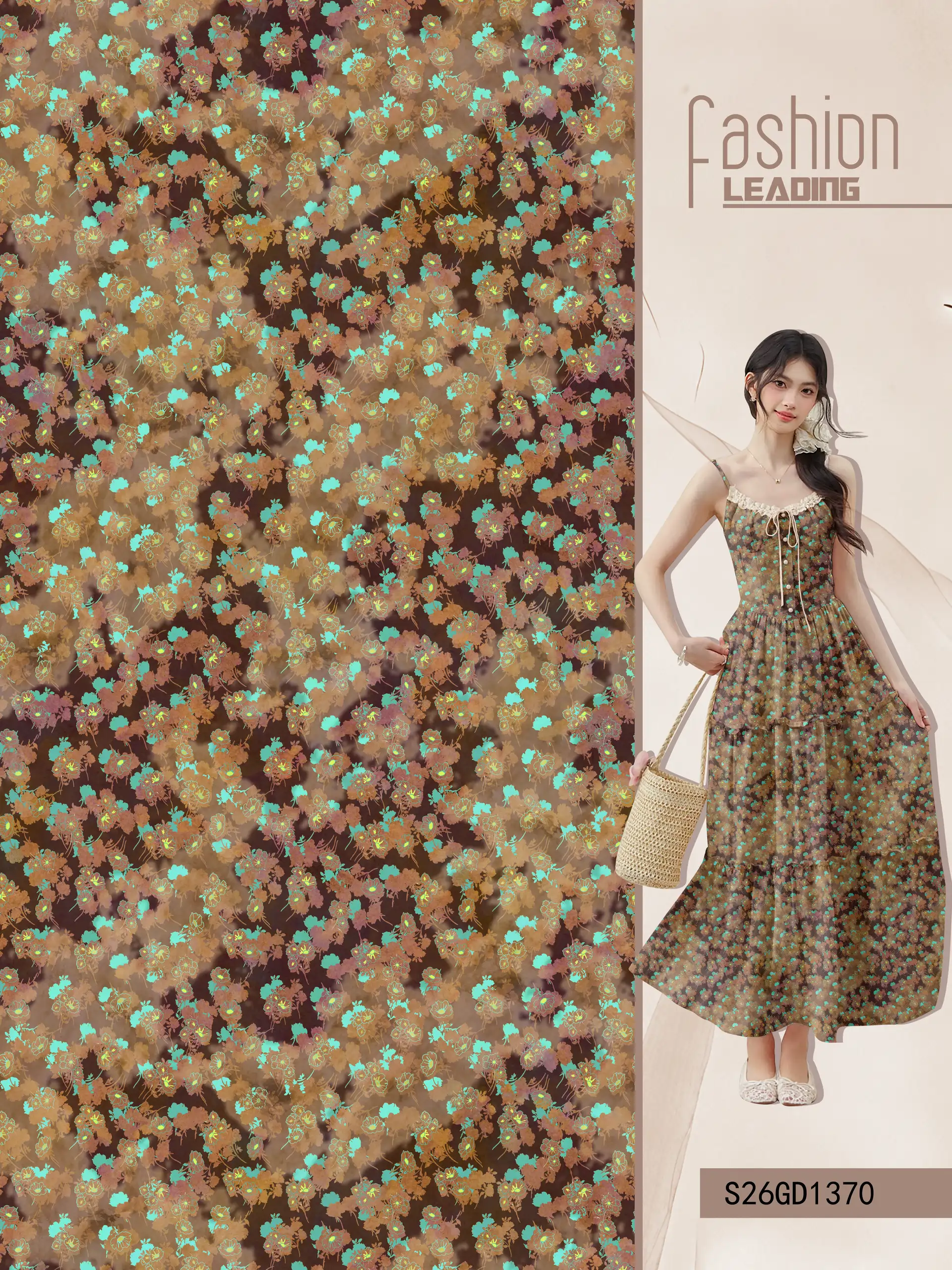 M-S26GD1370 exclusive digital print pattern
