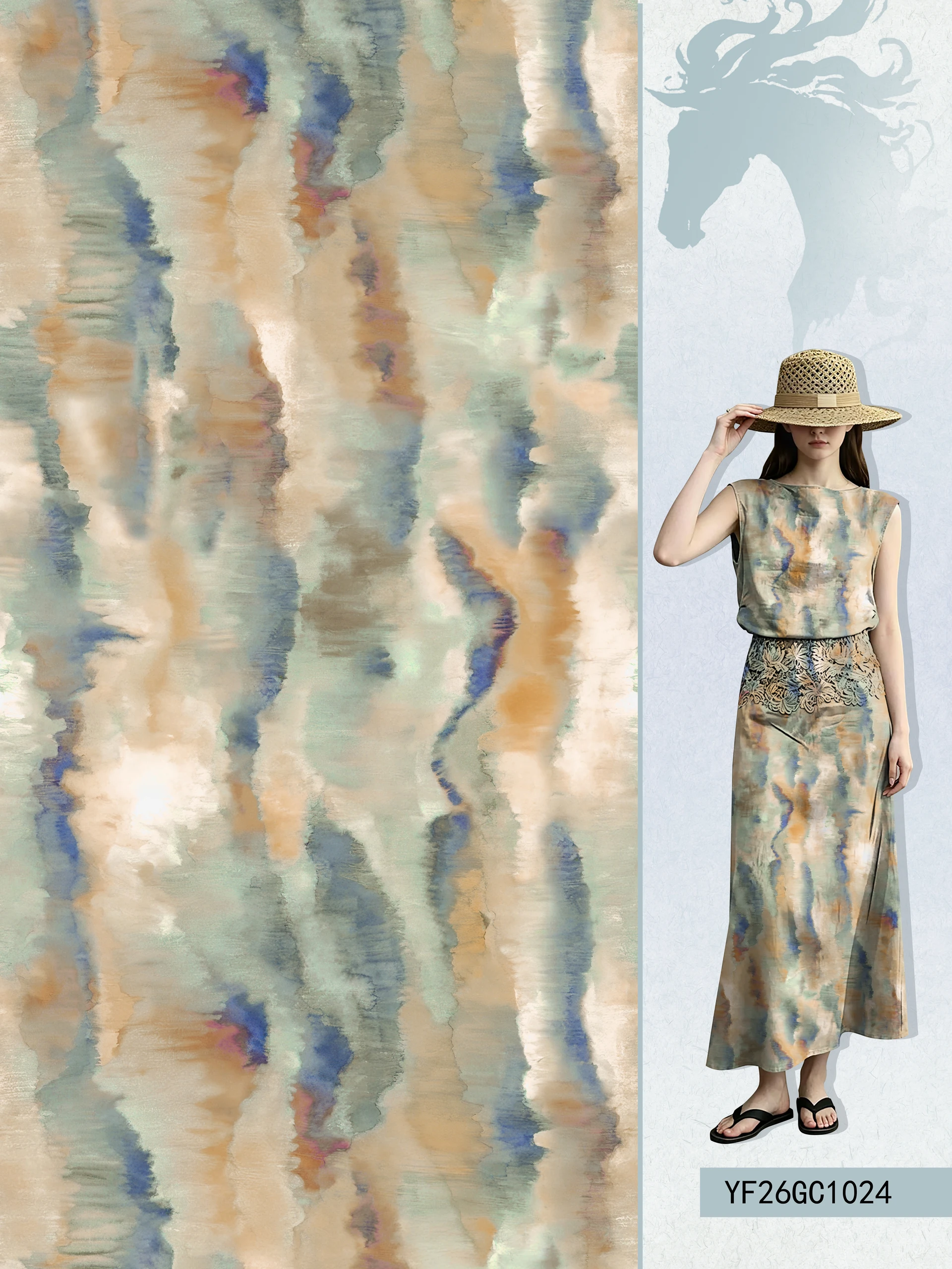 M-YF26GC1024 exclusive digital print pattern
