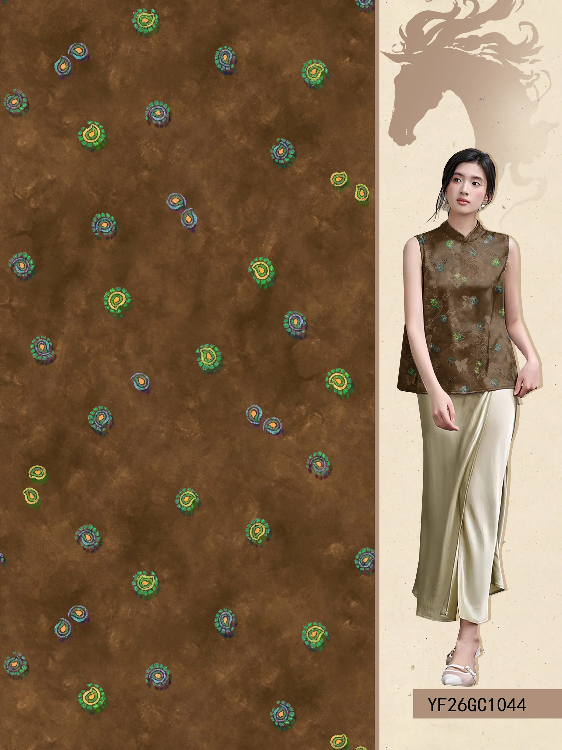 M-YF26GC1044 exclusive digital print pattern