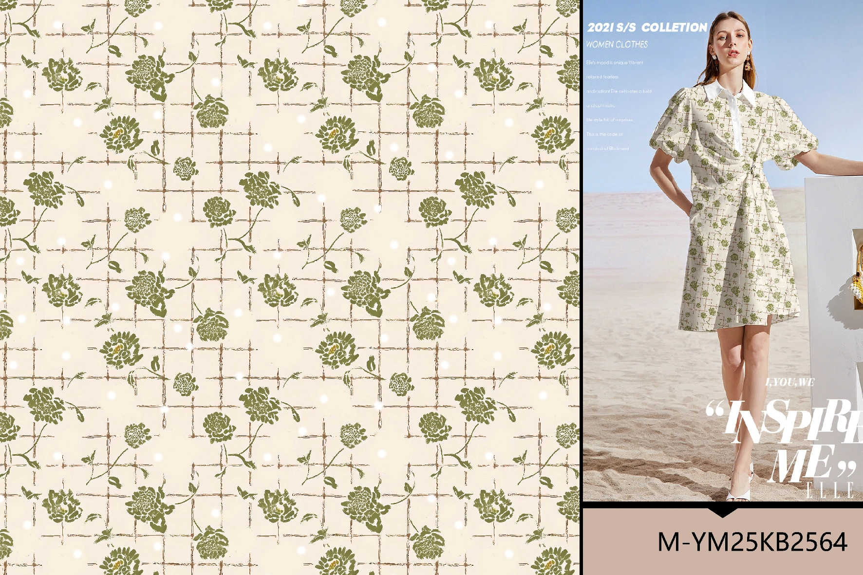 M-YM25KB2564 exclusive digital print pattern