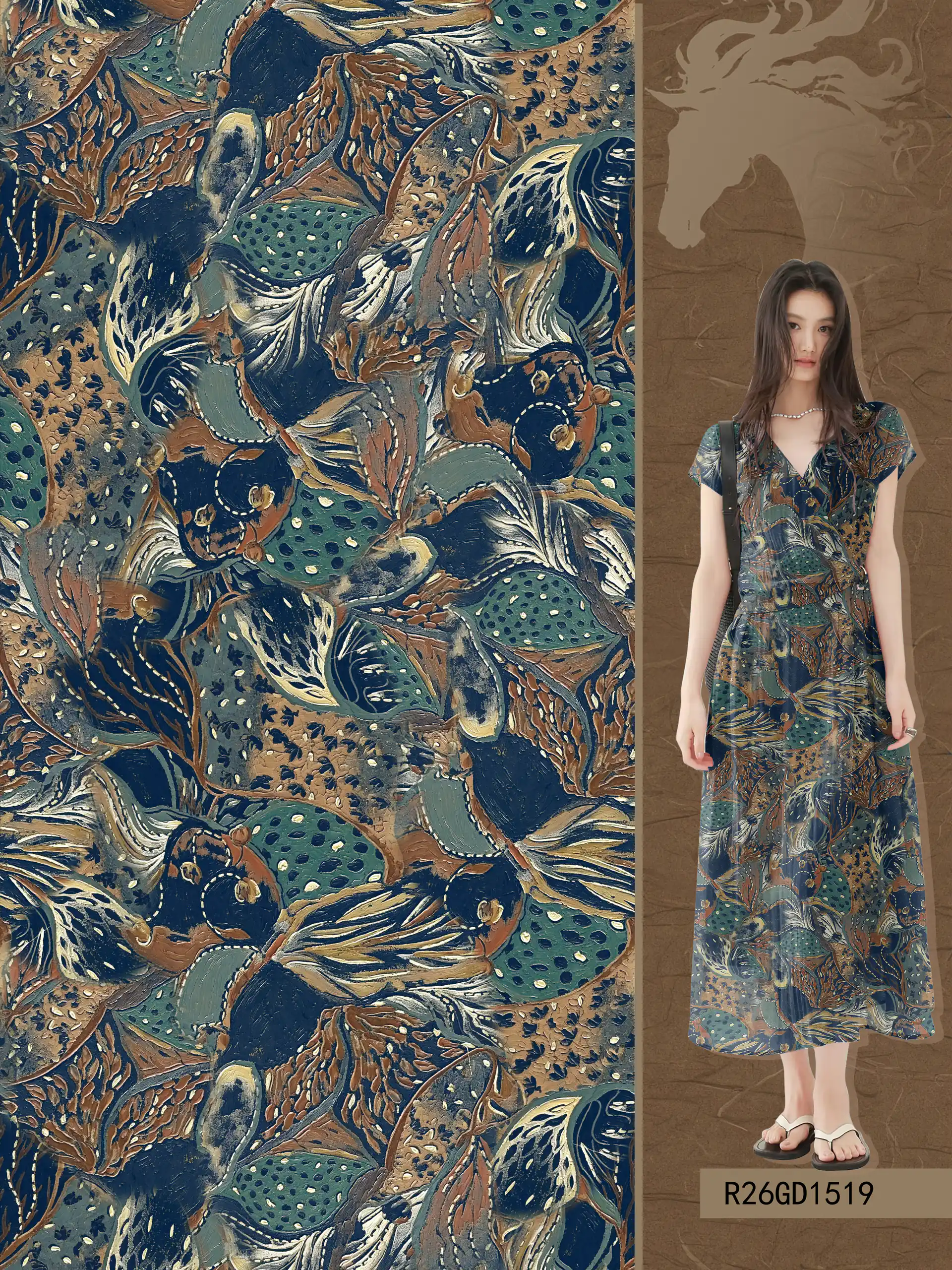 R26GD1519 exclusive digital print pattern