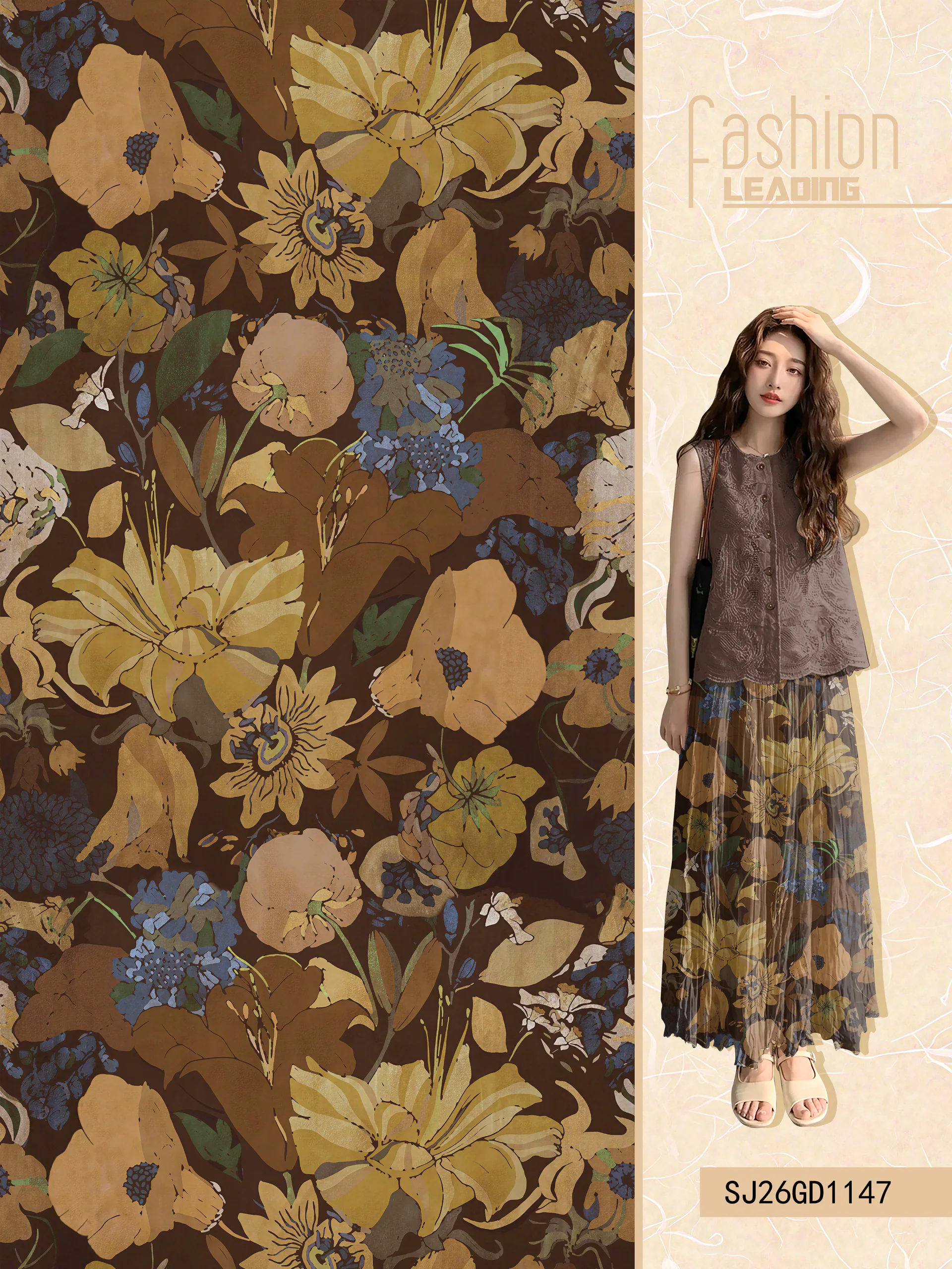 SJ26GD1147 exclusive digital print pattern