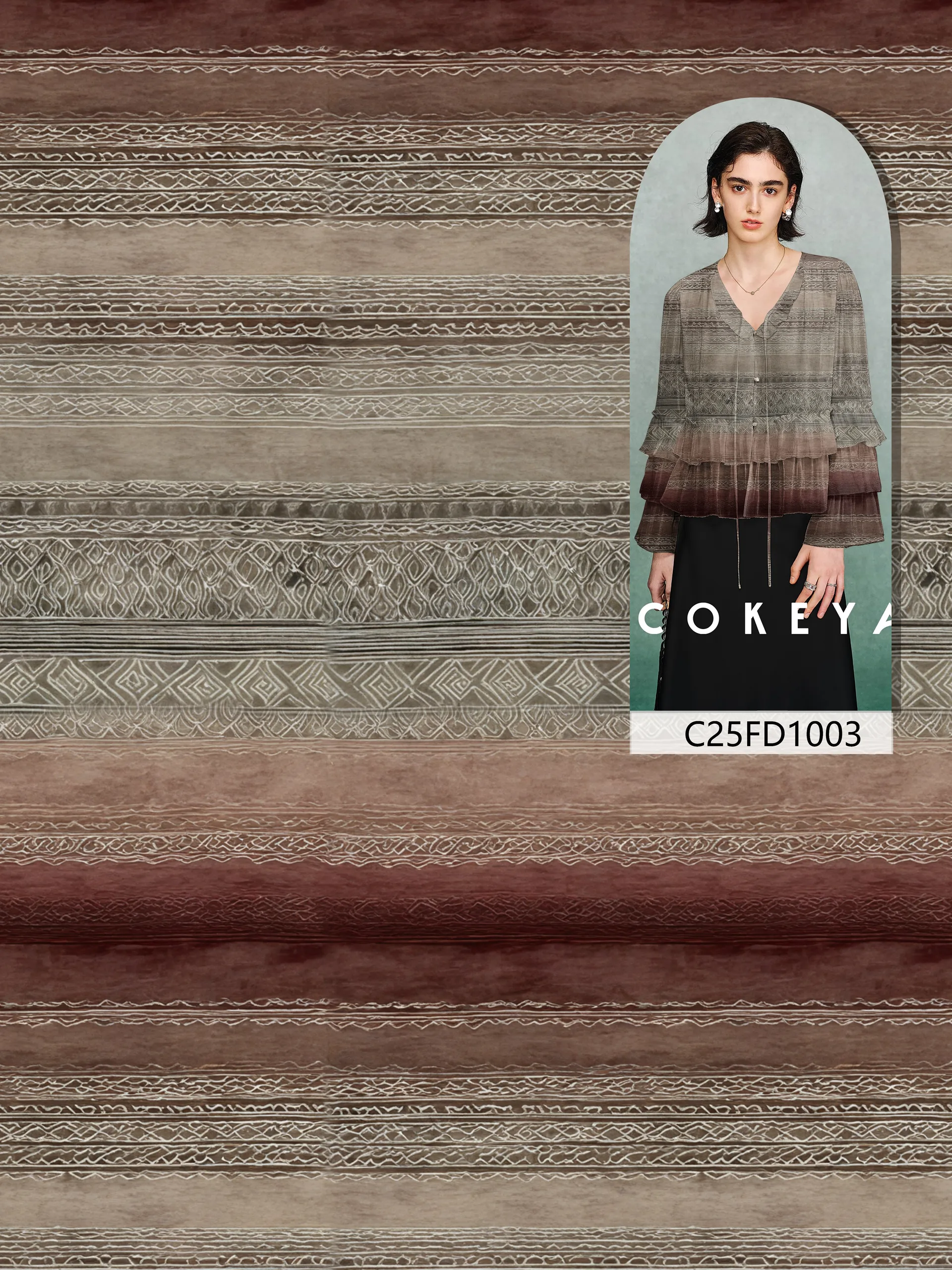 T-C25FD1003 exclusive digital print pattern