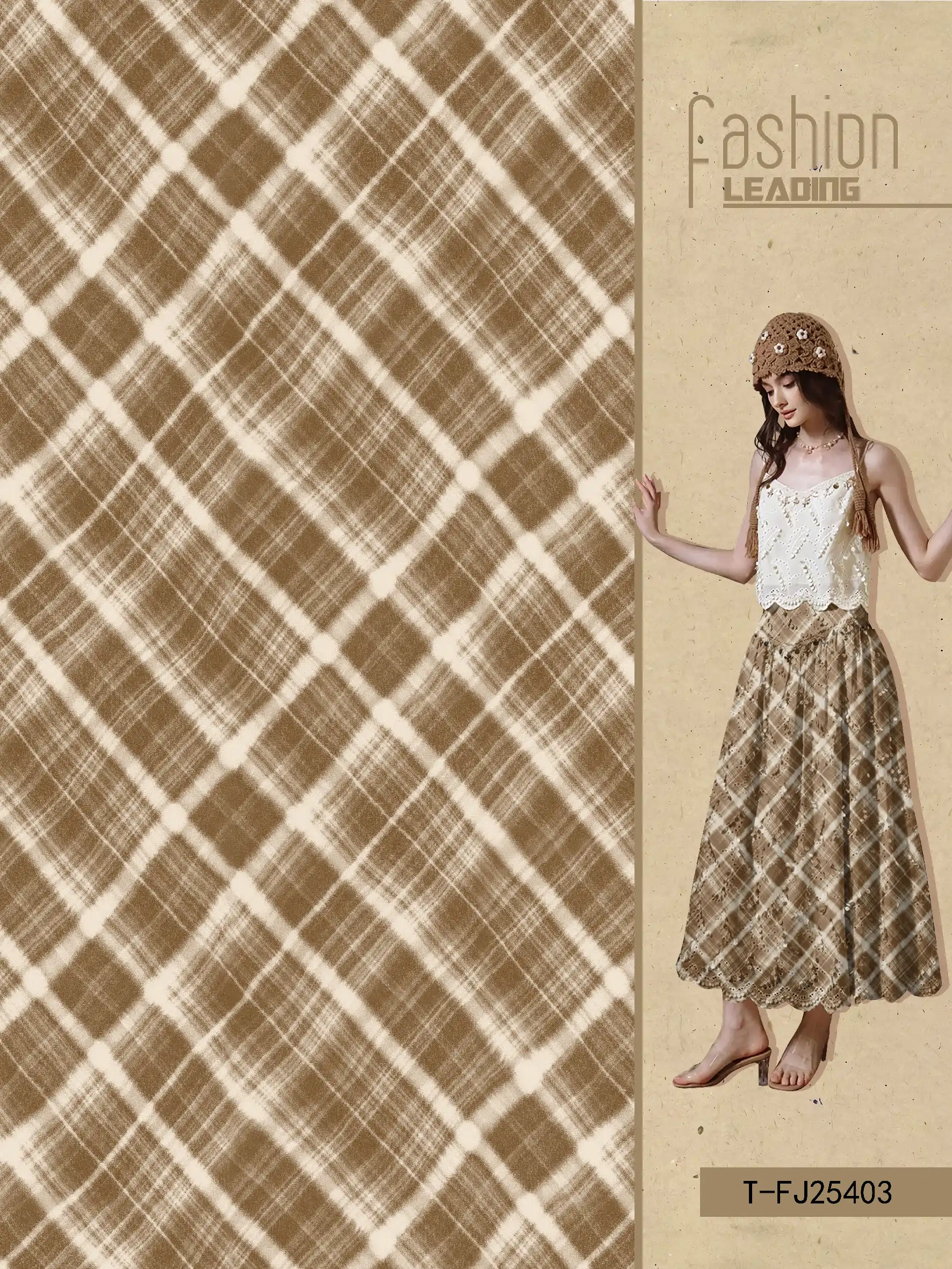 T-FJ25403 exclusive digital print pattern