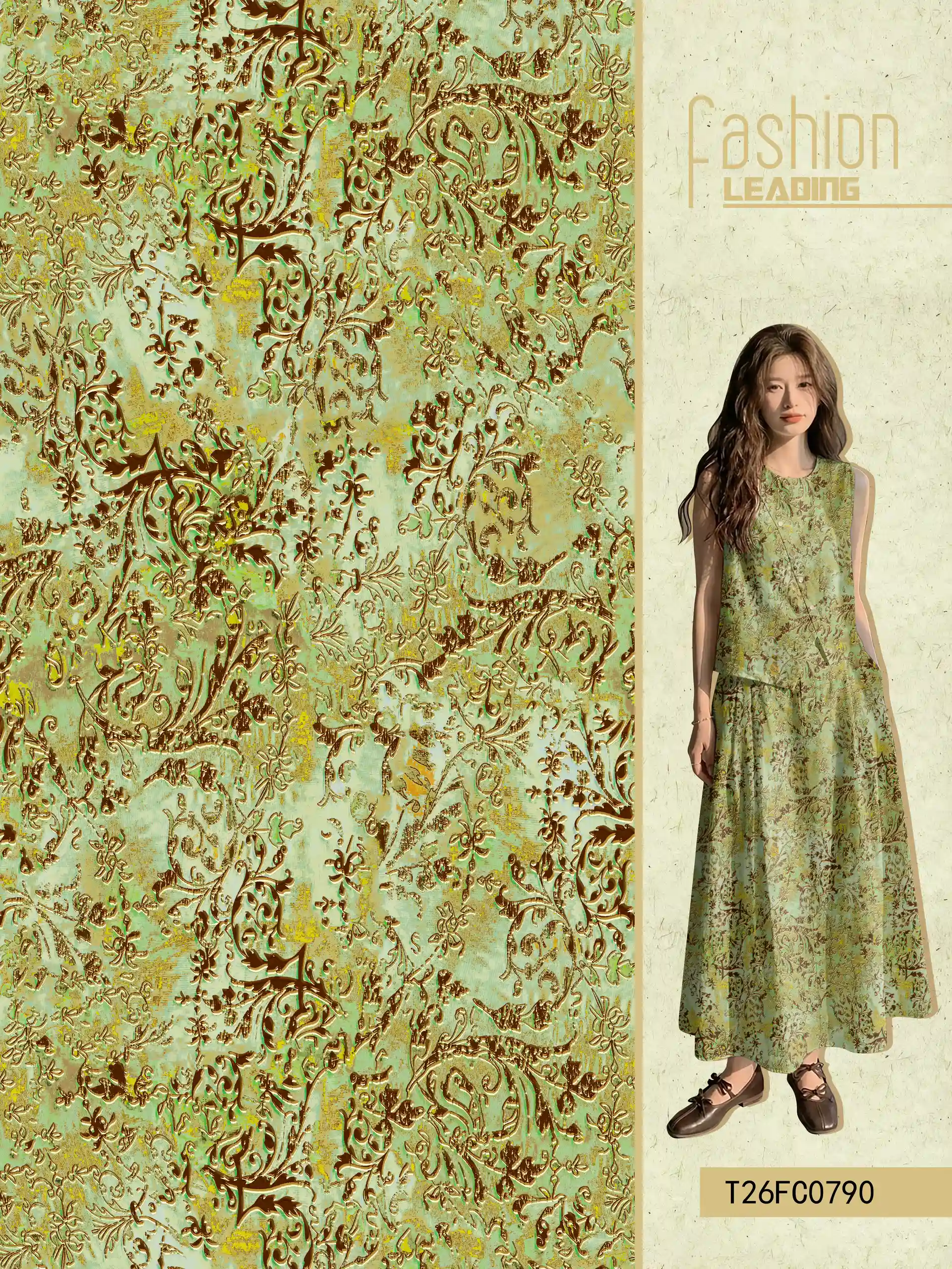 T-T26FC0790 exclusive digital print pattern