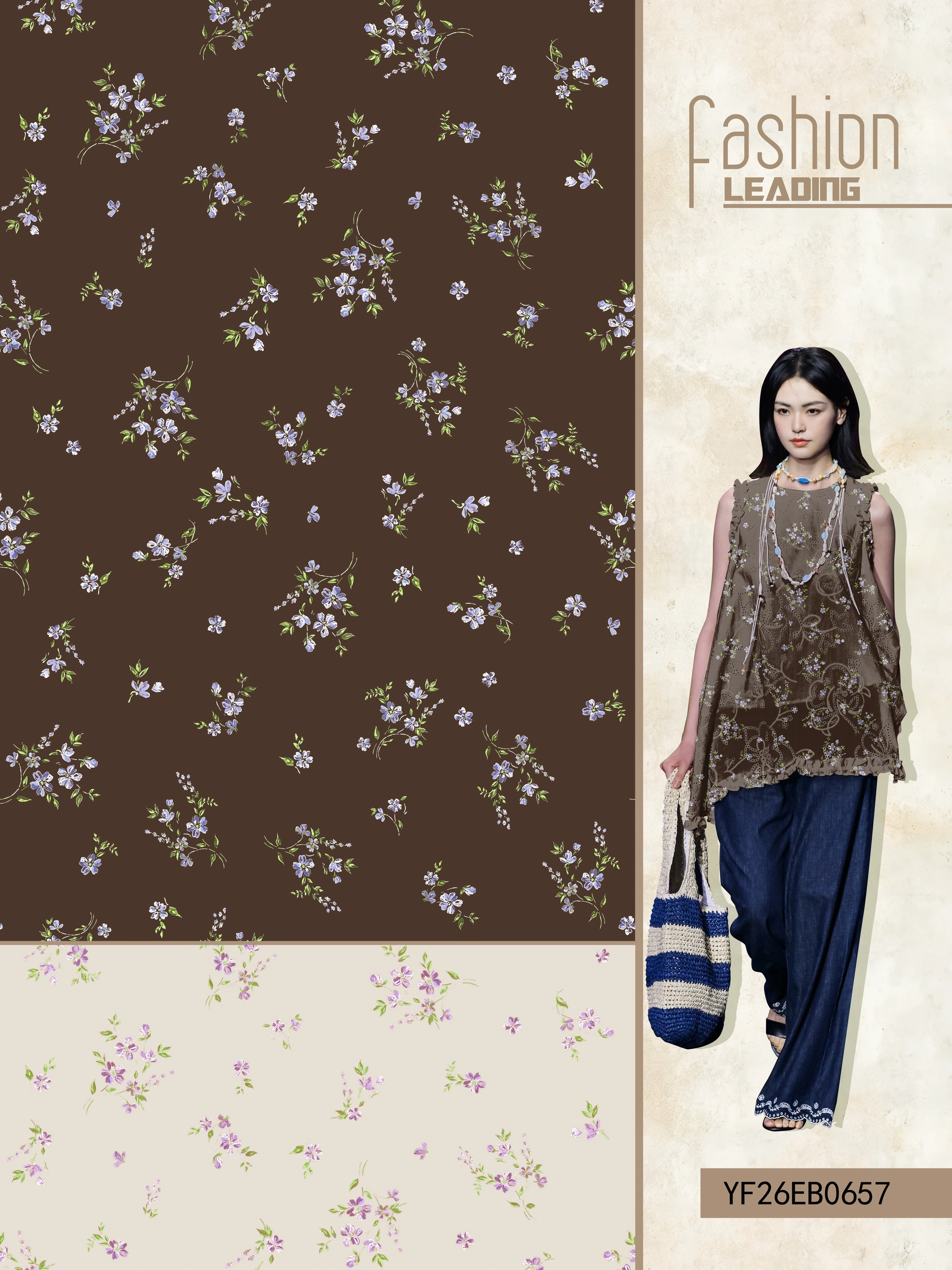 T-YF26EB0657 exclusive digital print pattern