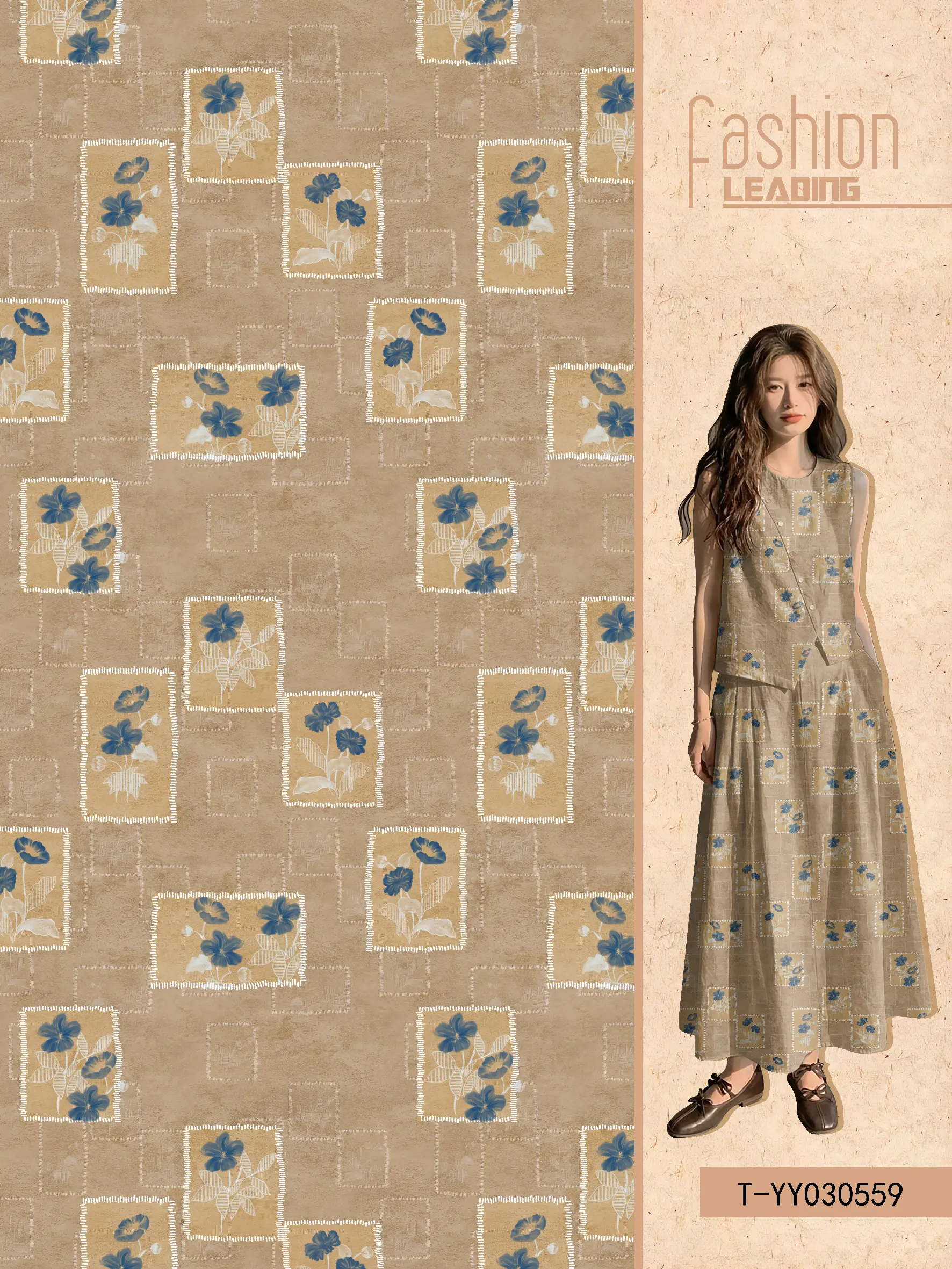 T-YY030559 exclusive digital print pattern