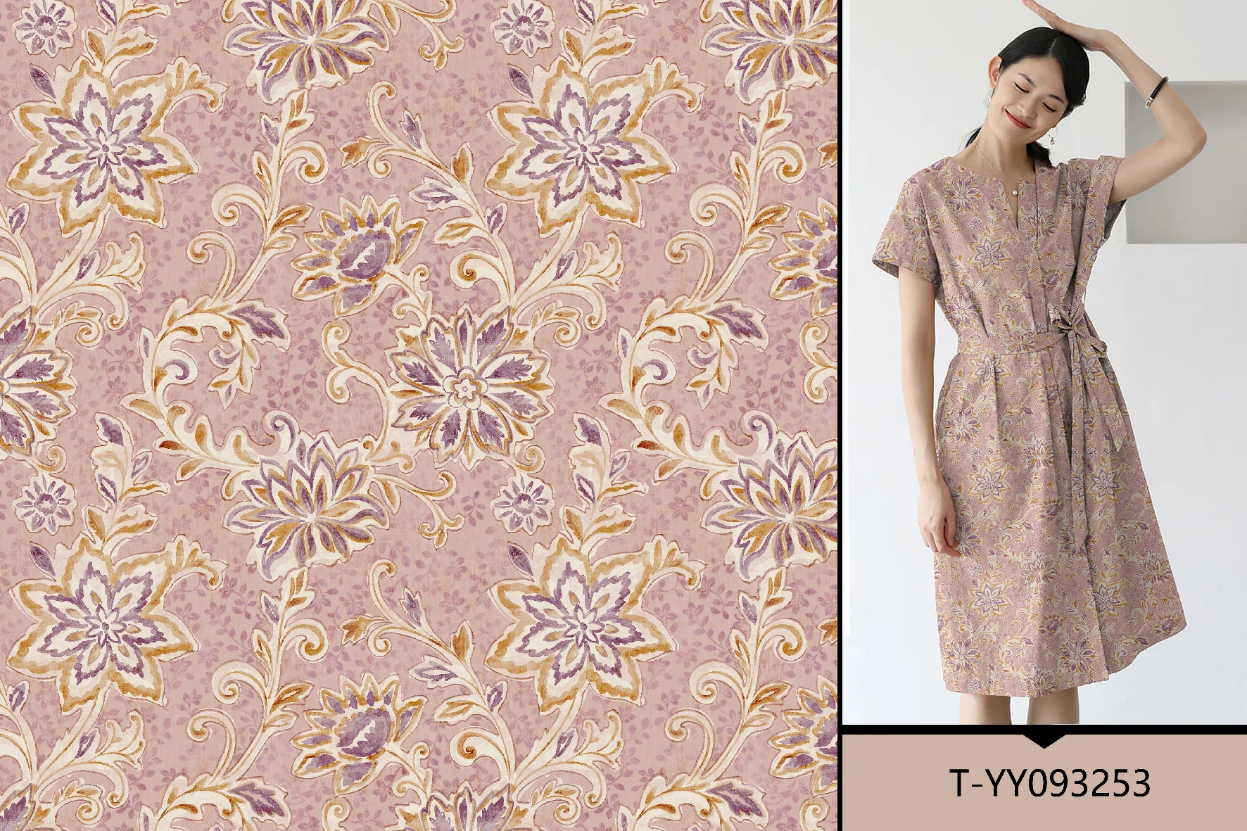 T-YY093253 exclusive digital print pattern