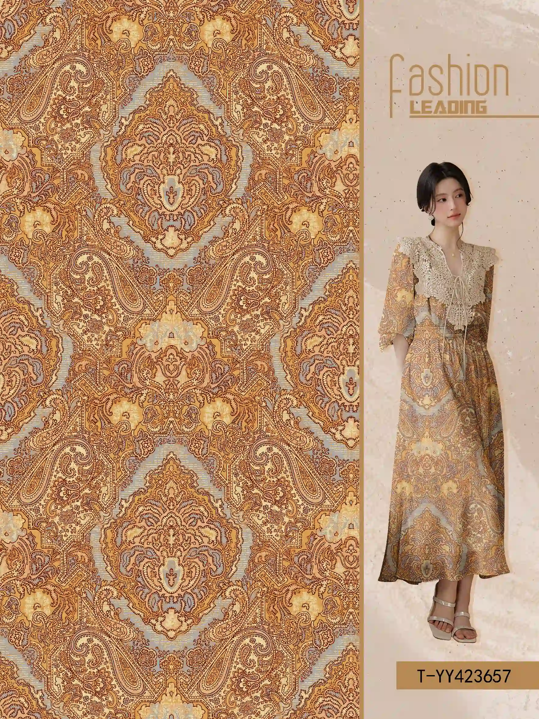 T-YY423657 exclusive digital print pattern
