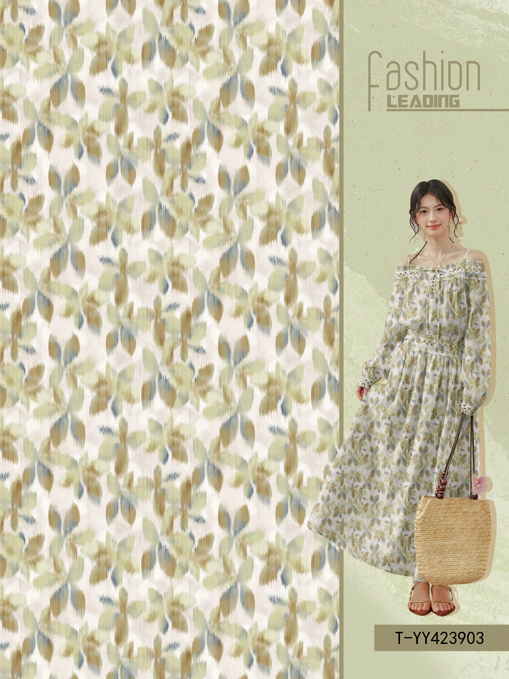 T-YY423903 exclusive digital print pattern