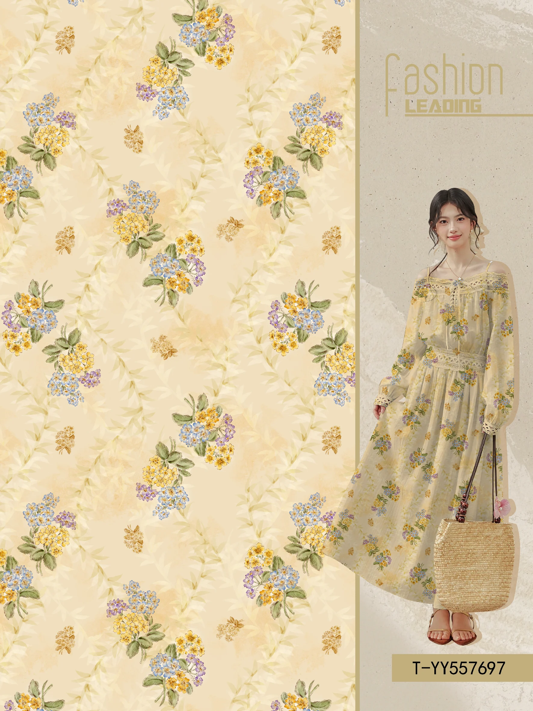 T-YY557697 exclusive digital print pattern