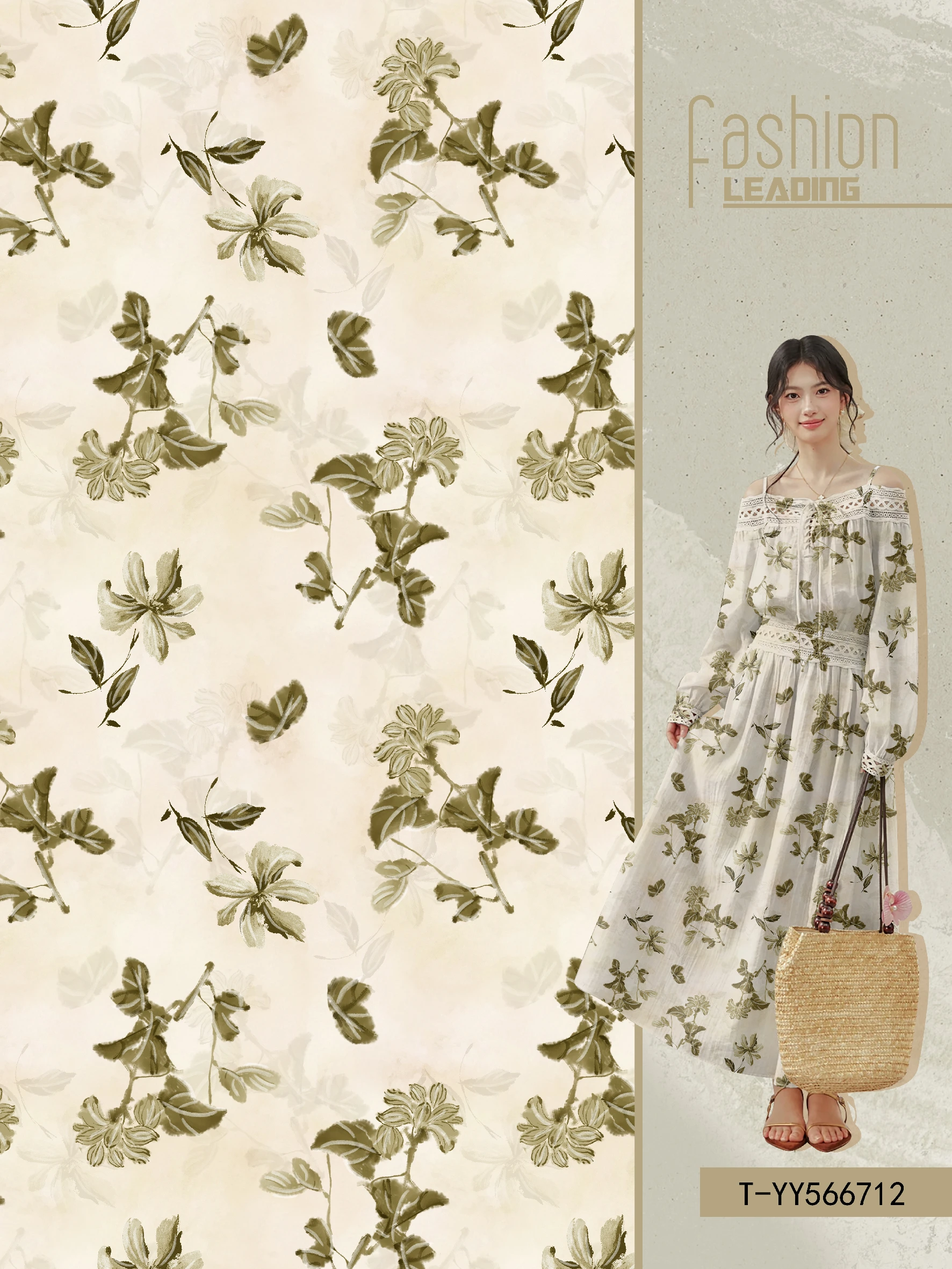 T-YY566712 exclusive digital print pattern