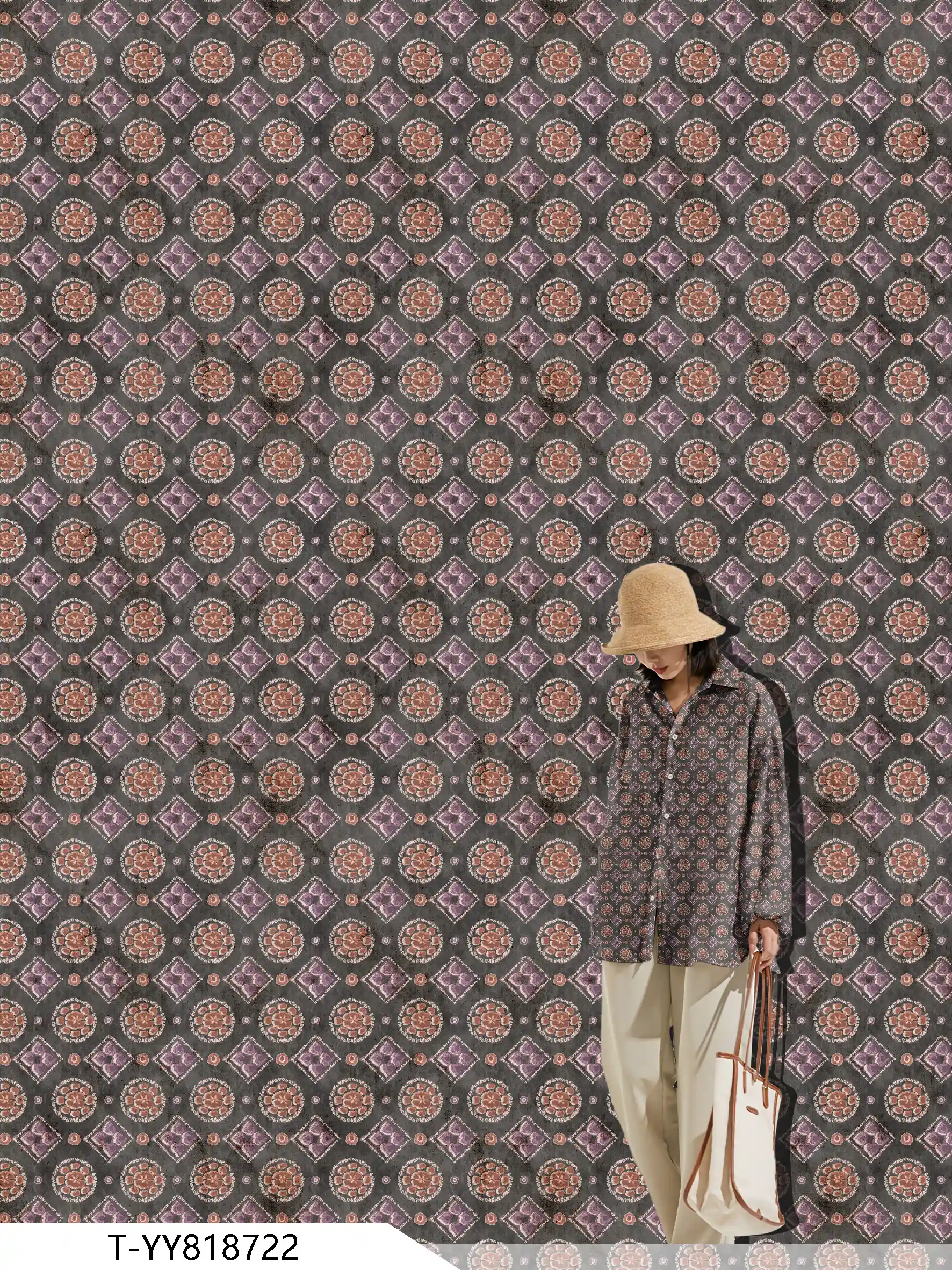 T-YY818722 exclusive digital print pattern