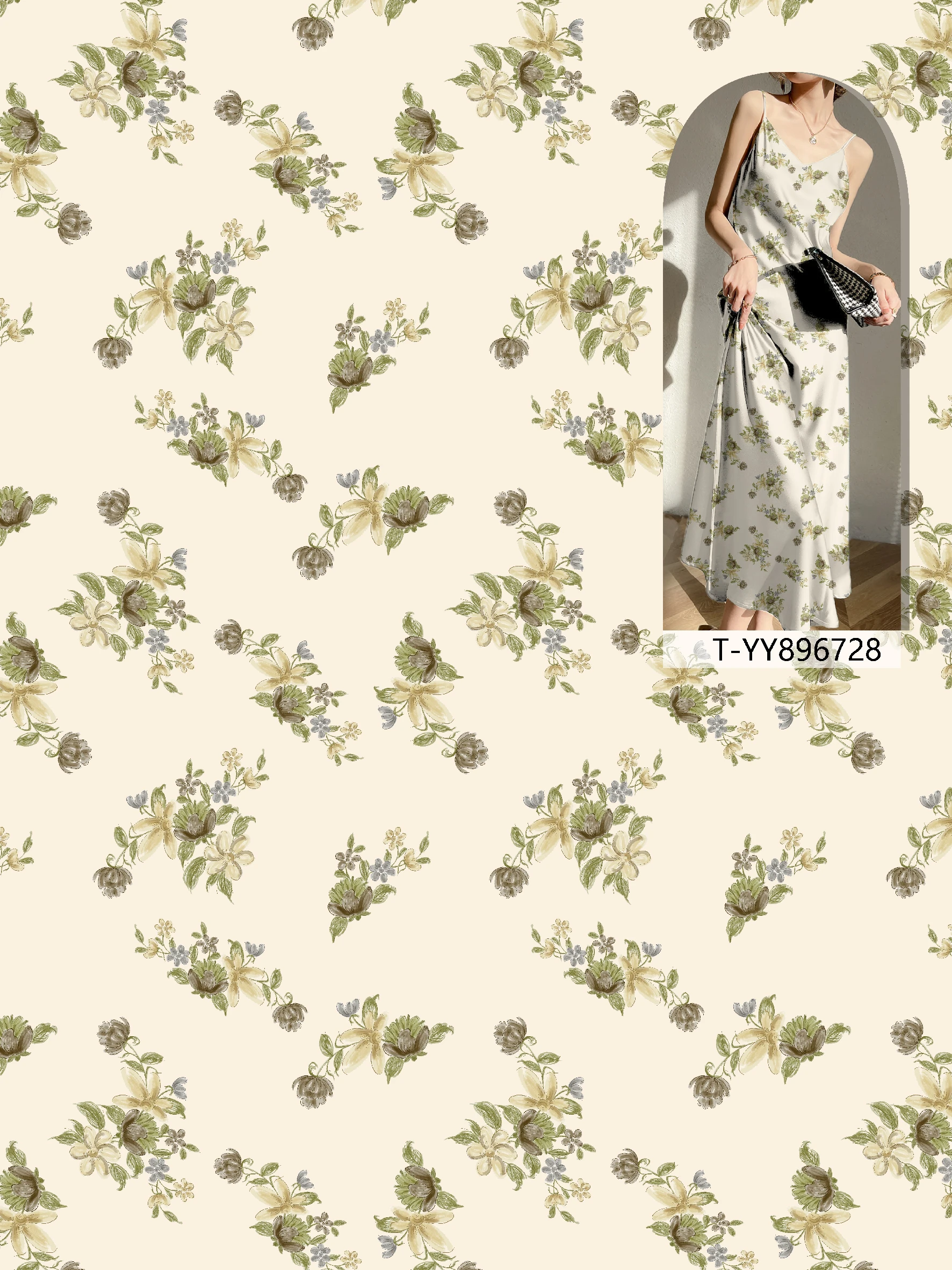 T-YY896728 exclusive digital print pattern