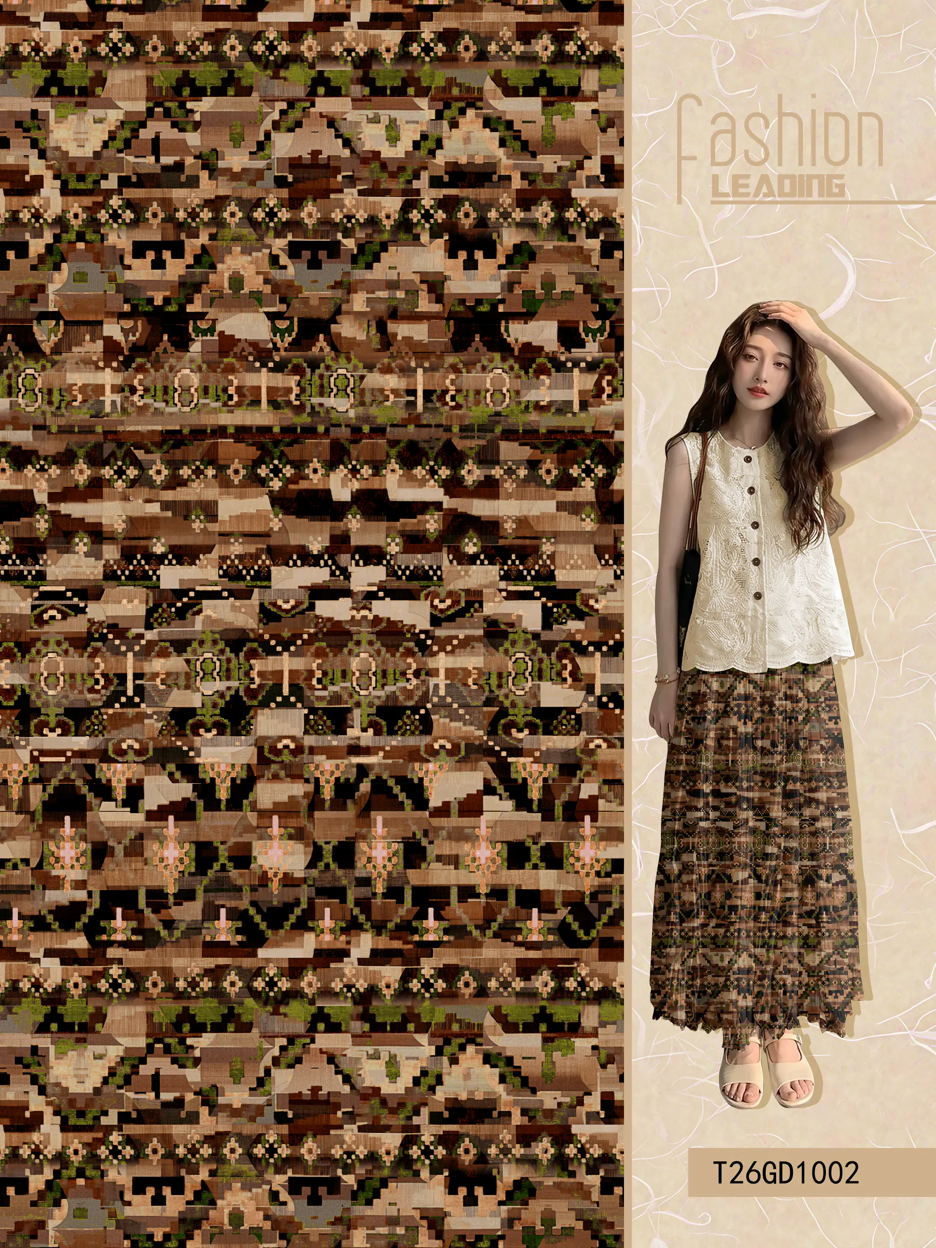T26GD1002 exclusive digital print pattern