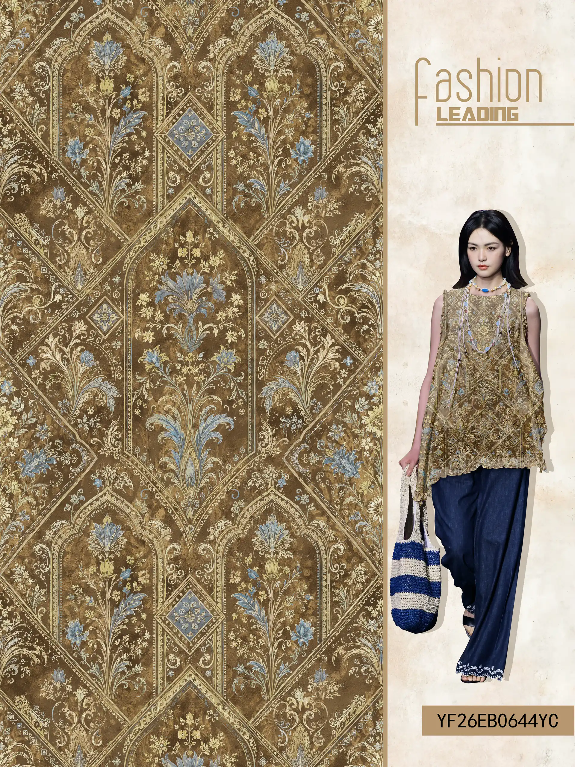 YF26EB0644YC exclusive digital print pattern