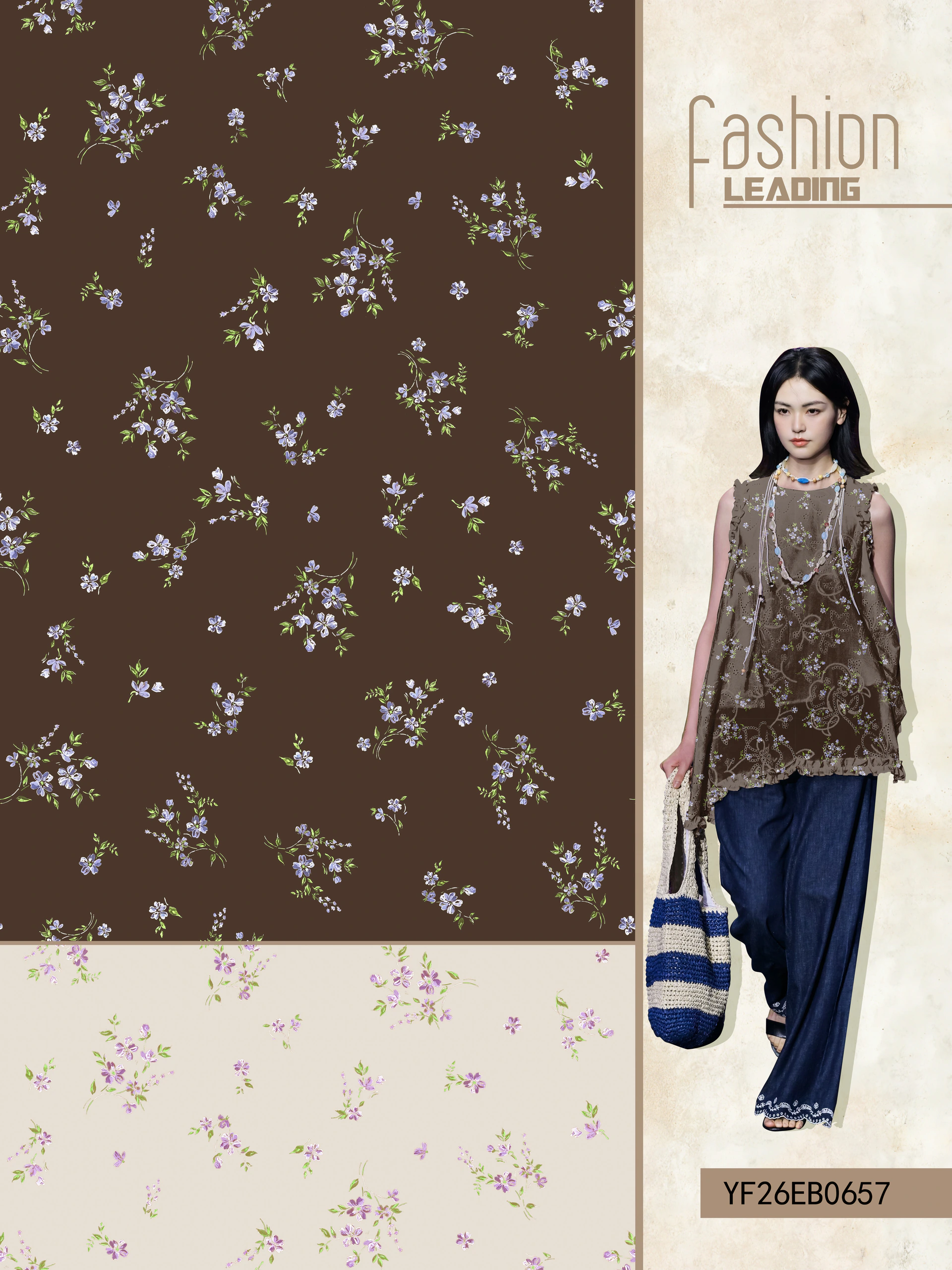 YF26EB0657 exclusive digital print pattern