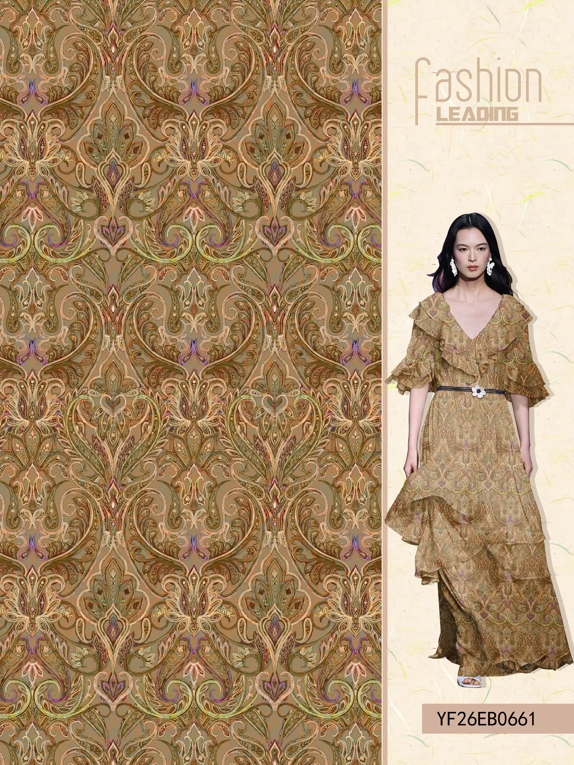 YF26EB0661 exclusive digital print pattern
