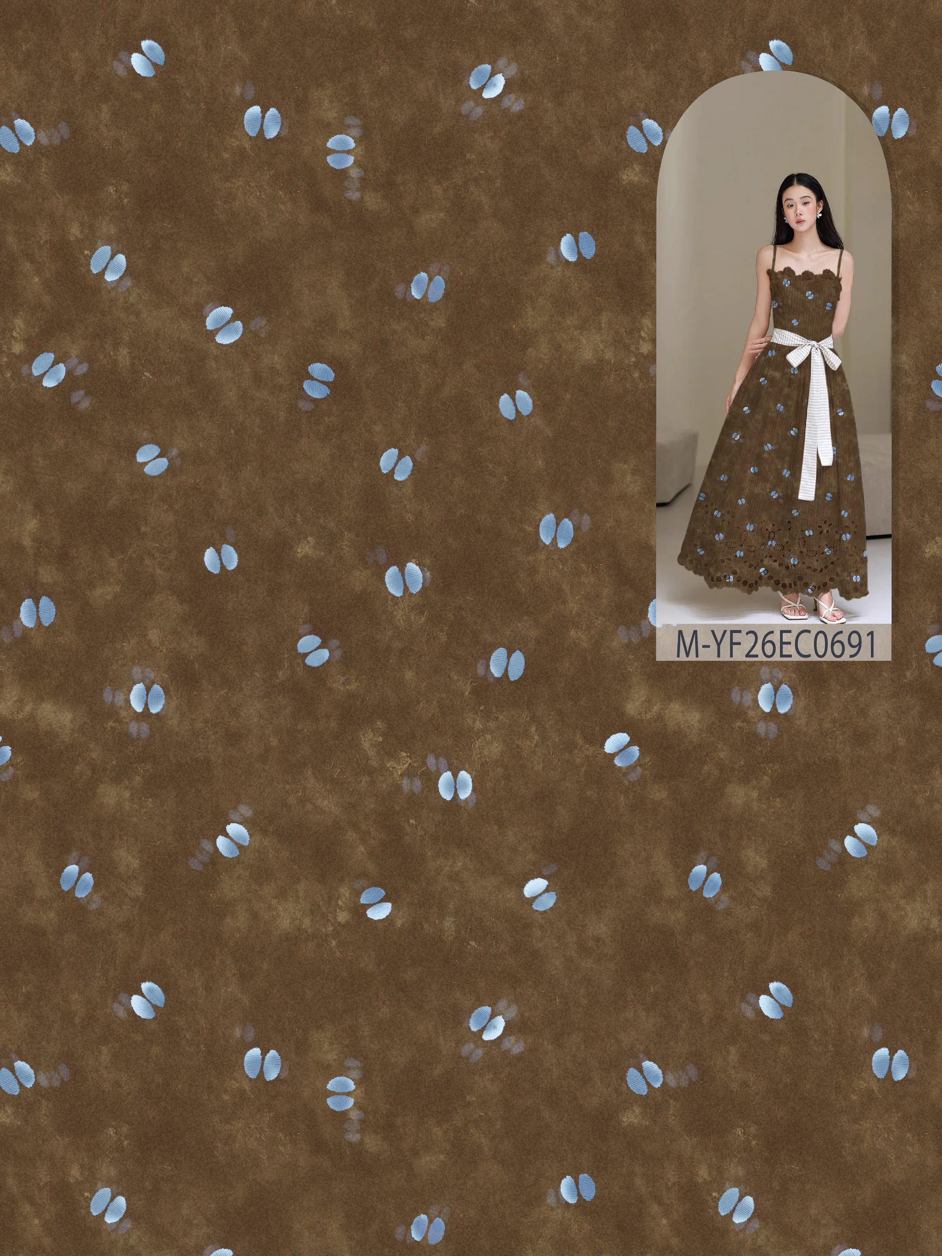 YF26EC0691 exclusive digital print pattern