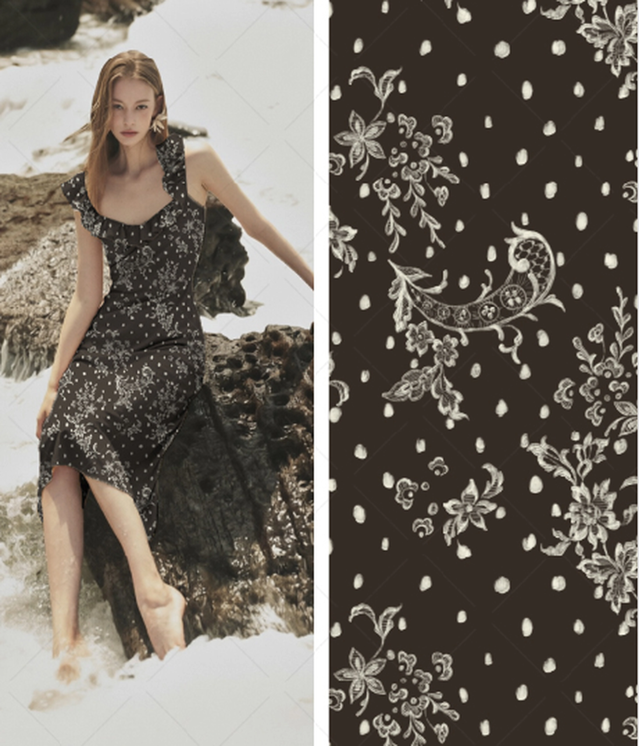 YM405883 exclusive digital print pattern