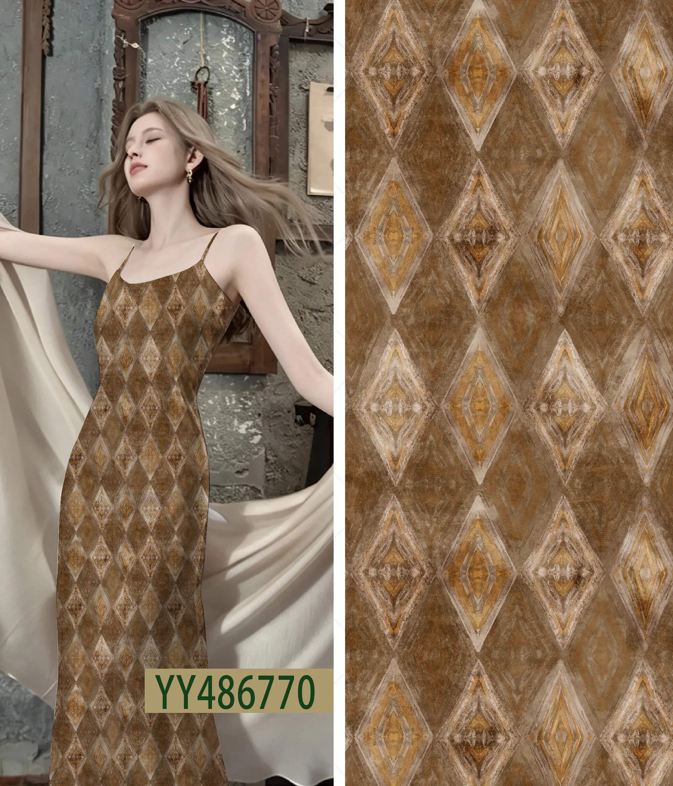 YY486770 exclusive digital print pattern