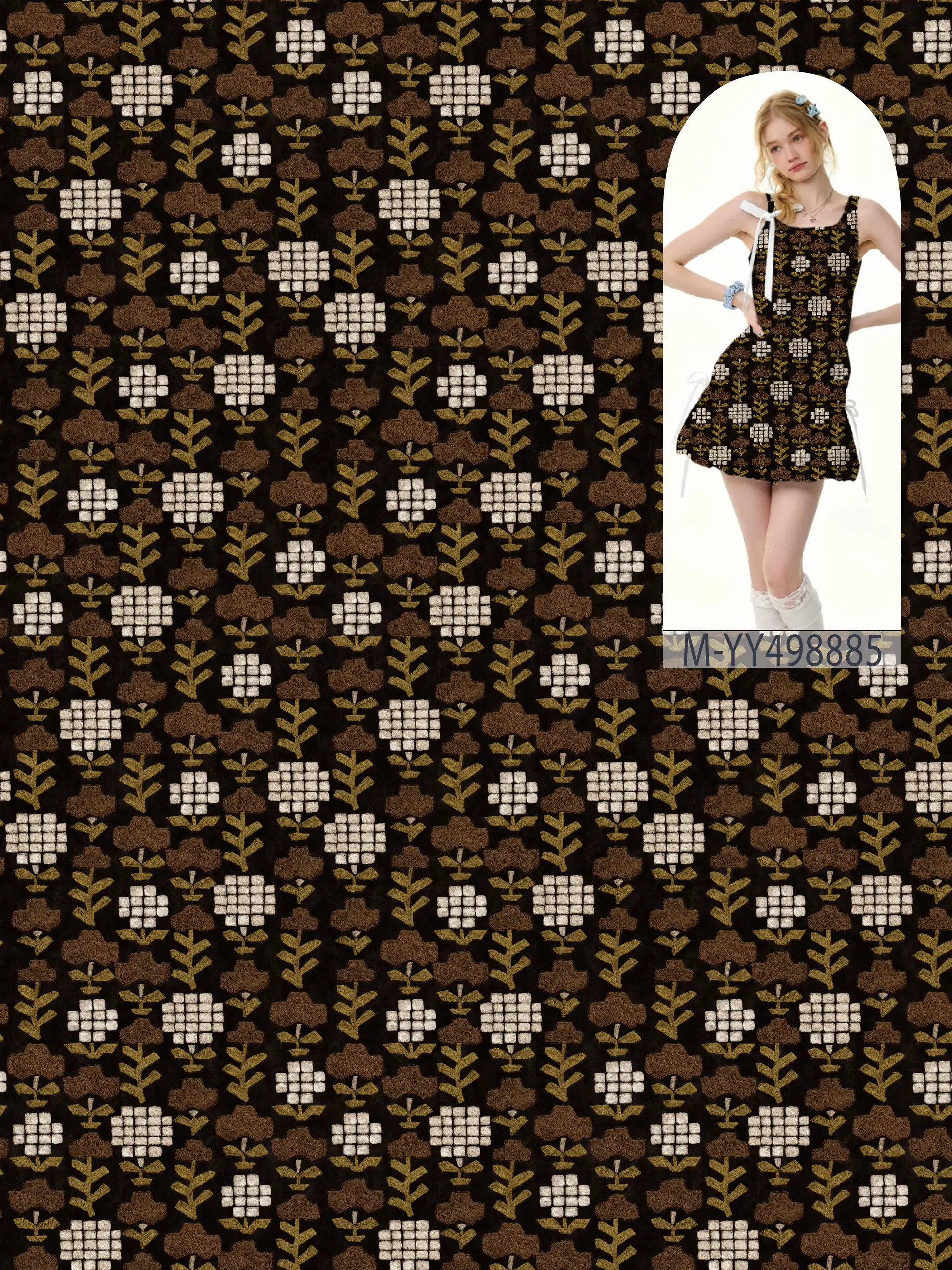 YY498885 exclusive digital print pattern